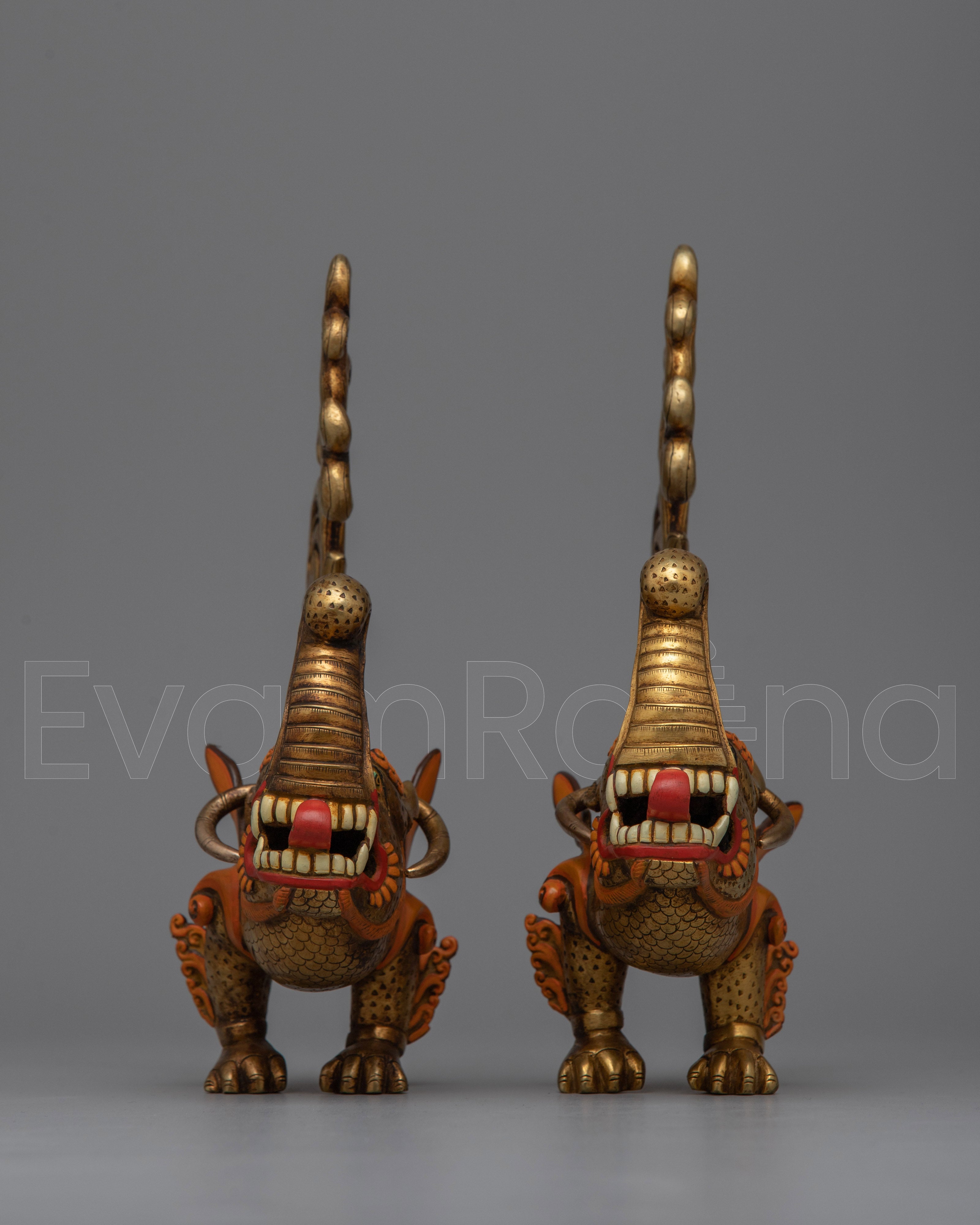 Copper Dragon Statue 