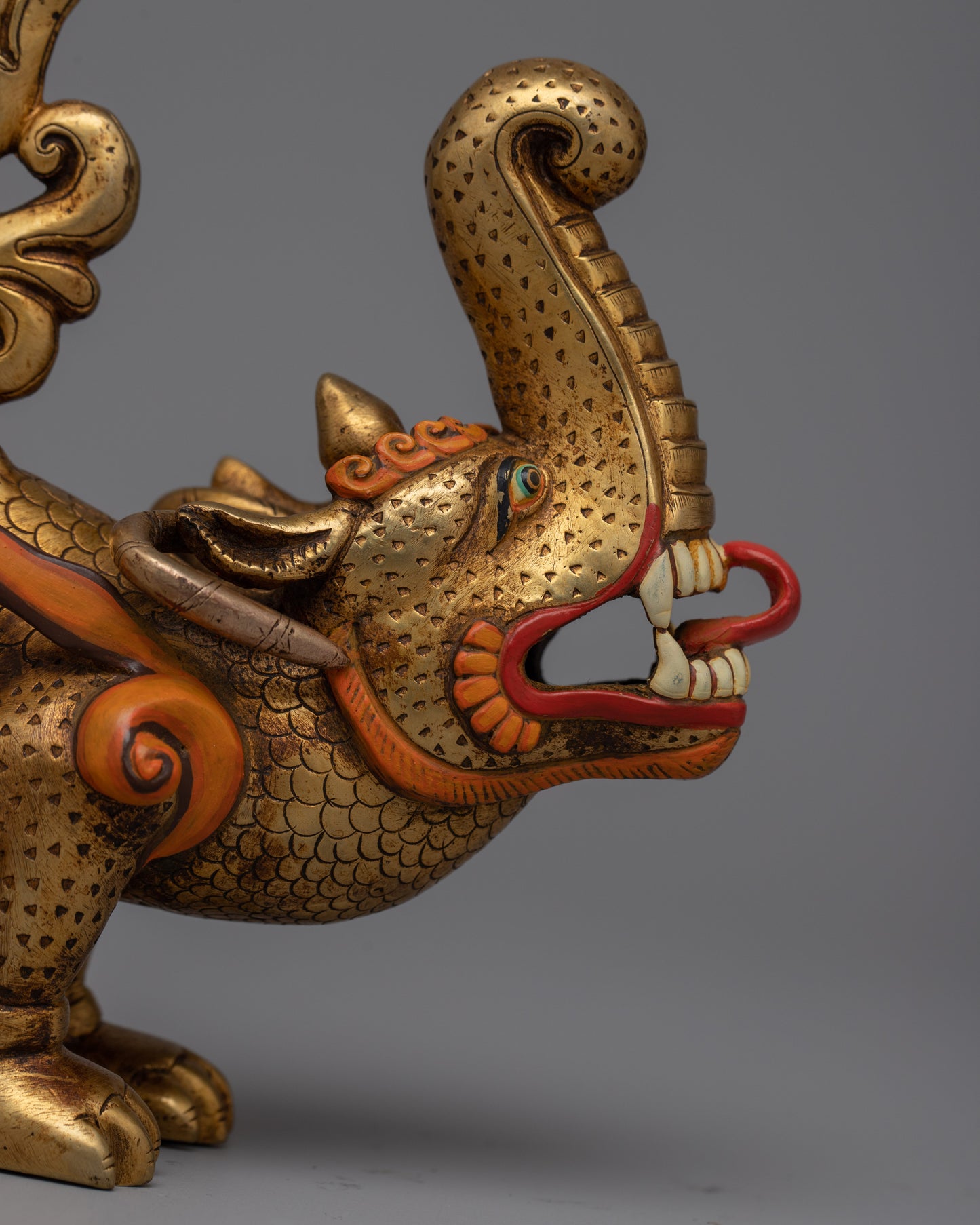 Decorative Copper Dragon Statue Set | Exquisite Craftsmanship for Your Home