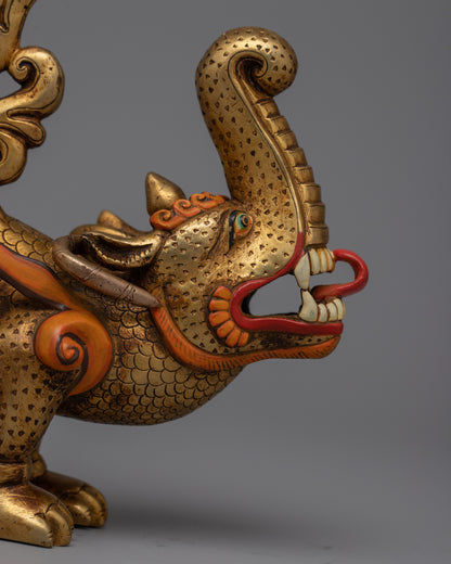 Decorative Copper Dragon Statue Set | Exquisite Craftsmanship for Your Home