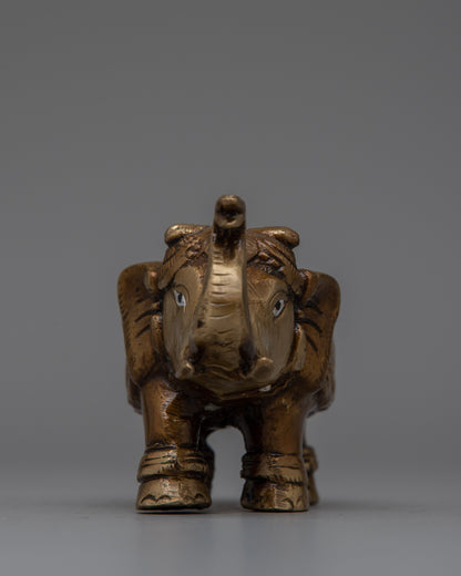 Decorative Pair Elephant Statue | Exquisite Copper Craftsmanship