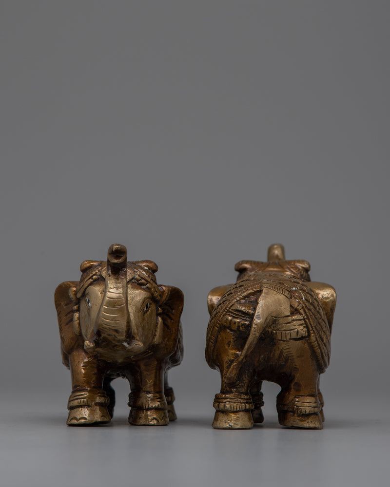 Decorative Pair Elephant Statue | Exquisite Copper Craftsmanship