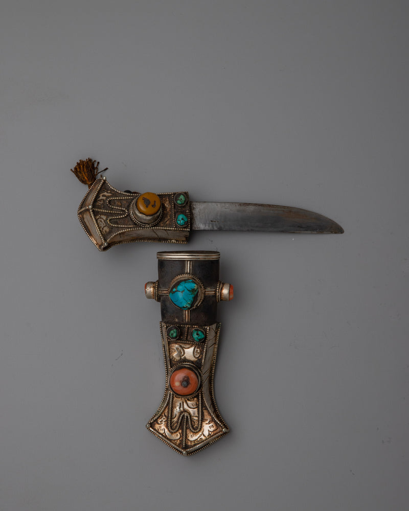 Tibet Knife Tribal Ceremonial |  Handcrafted Blade for Unique Rituals