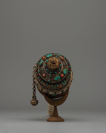 Handheld Tibetan Prayer Wheel | Spiritual Tool for Personal Meditation and Mantra Recitation