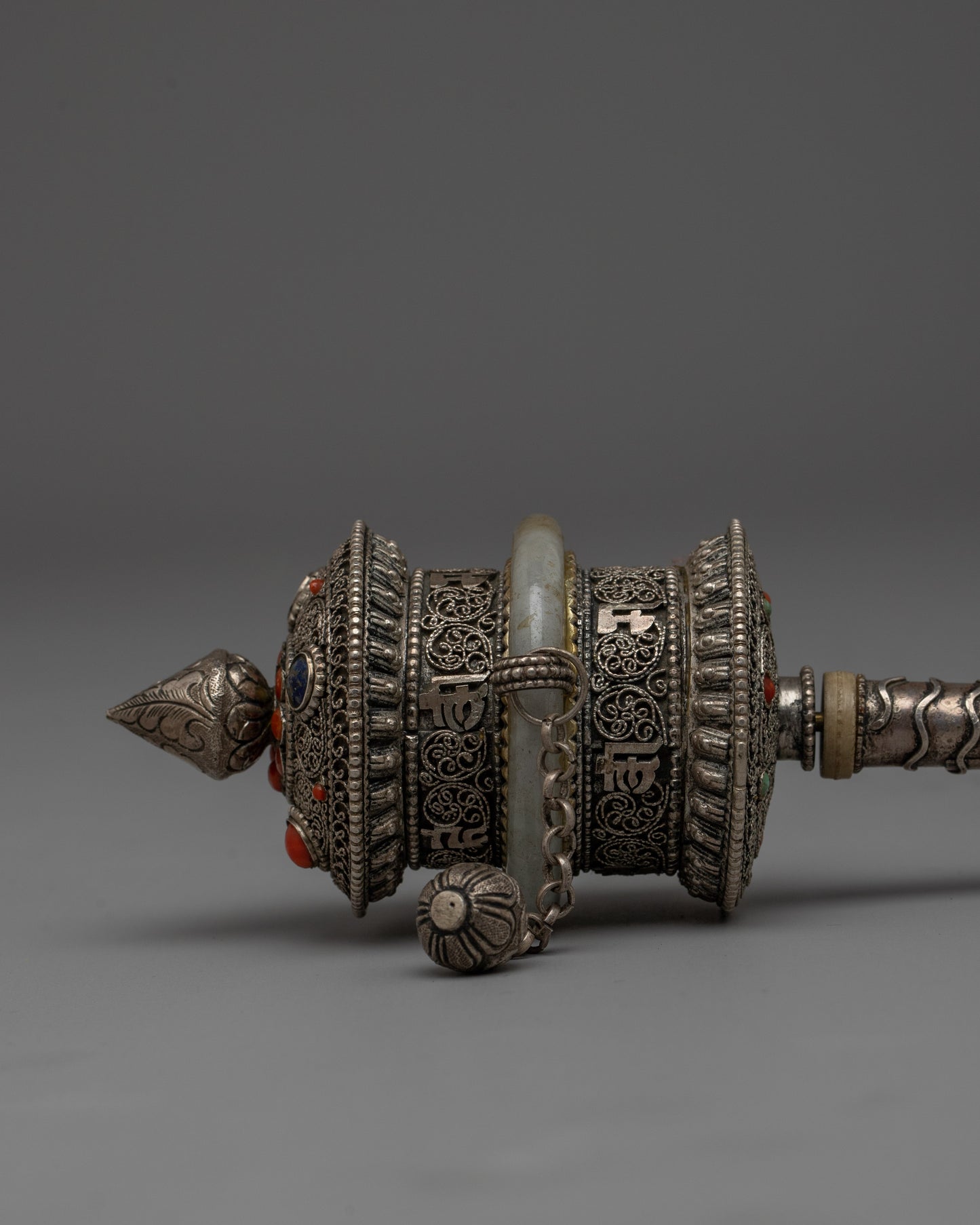 Prayer Wheel Spinner | Traditional Tibetan Buddhist Spiritual Tool for Daily Use and Rituals