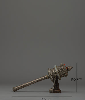 Prayer Wheel Spinner | Traditional Tibetan Buddhist Spiritual Tool for Daily Use and Rituals