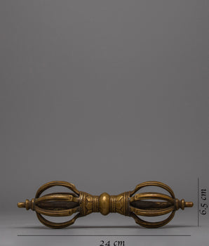 Tibetan Vajra Dorje | Handcrafted Ritual Tool Infusing Buddhist Wisdom and Spiritual Protection