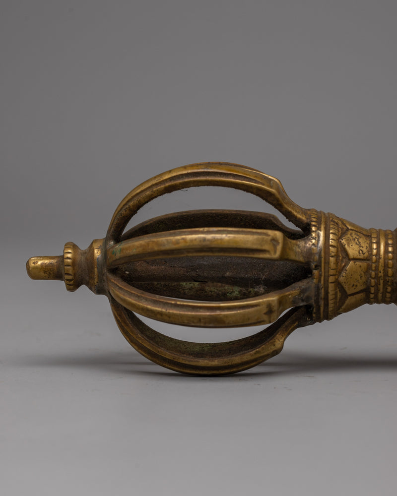 Tibetan Vajra Dorje | Handcrafted Ritual Tool Infusing Buddhist Wisdom and Spiritual Protection