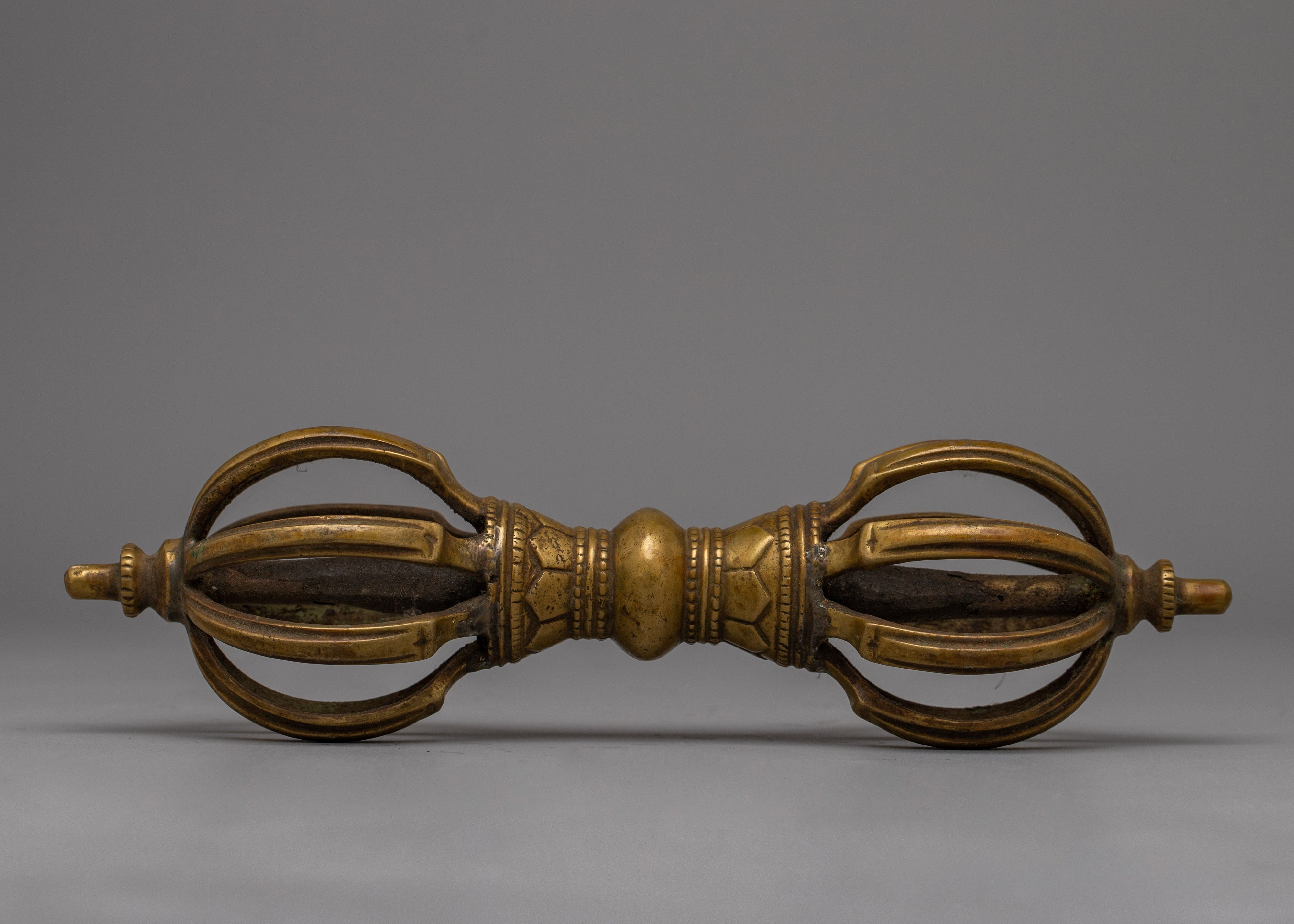 Tibetan Vajra Dorje | Handcrafted Ritual Tool Infusing Buddhist Wisdom and Spiritual Protection
