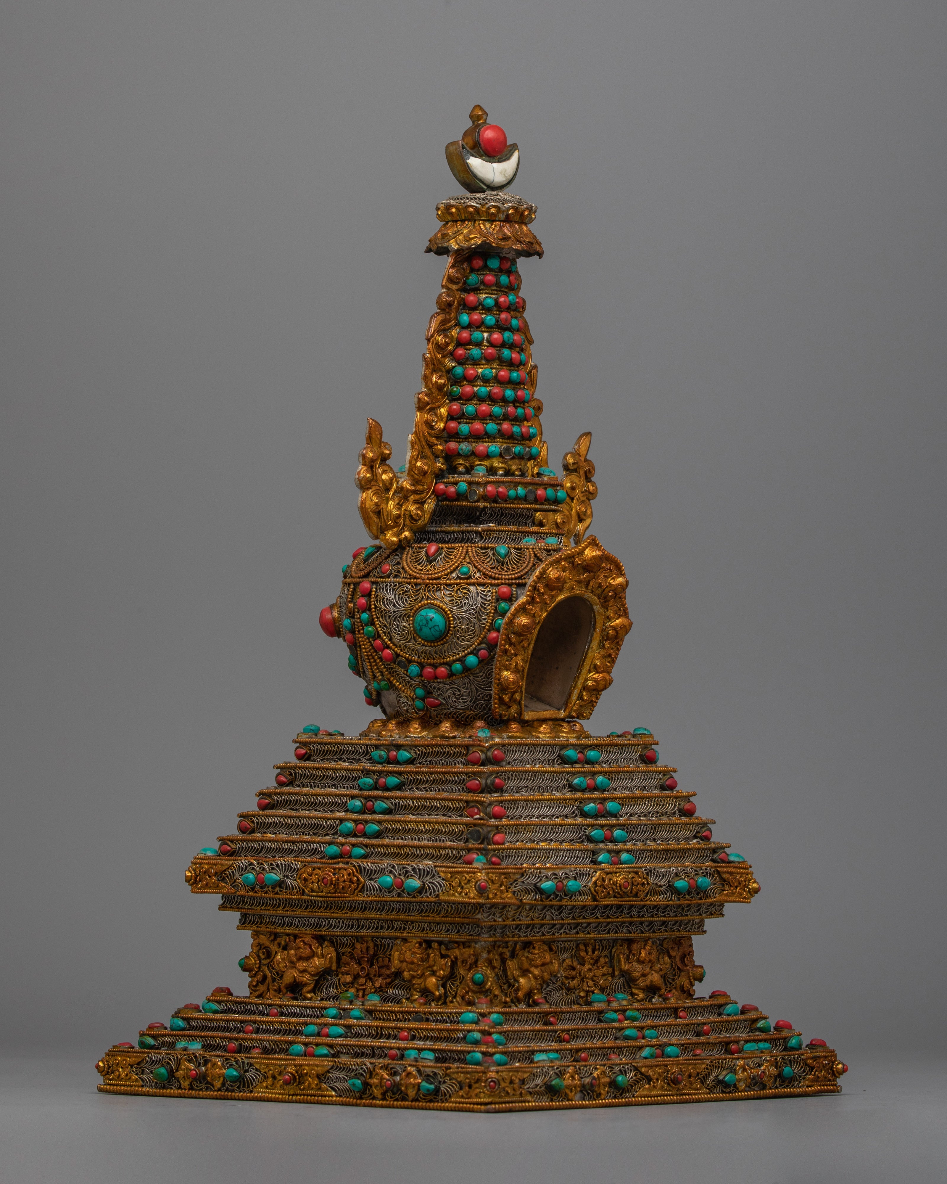 Tibetan Stupa Chorten | Symbol of Enlightenment and Spiritual Presence for Sacred Spaces