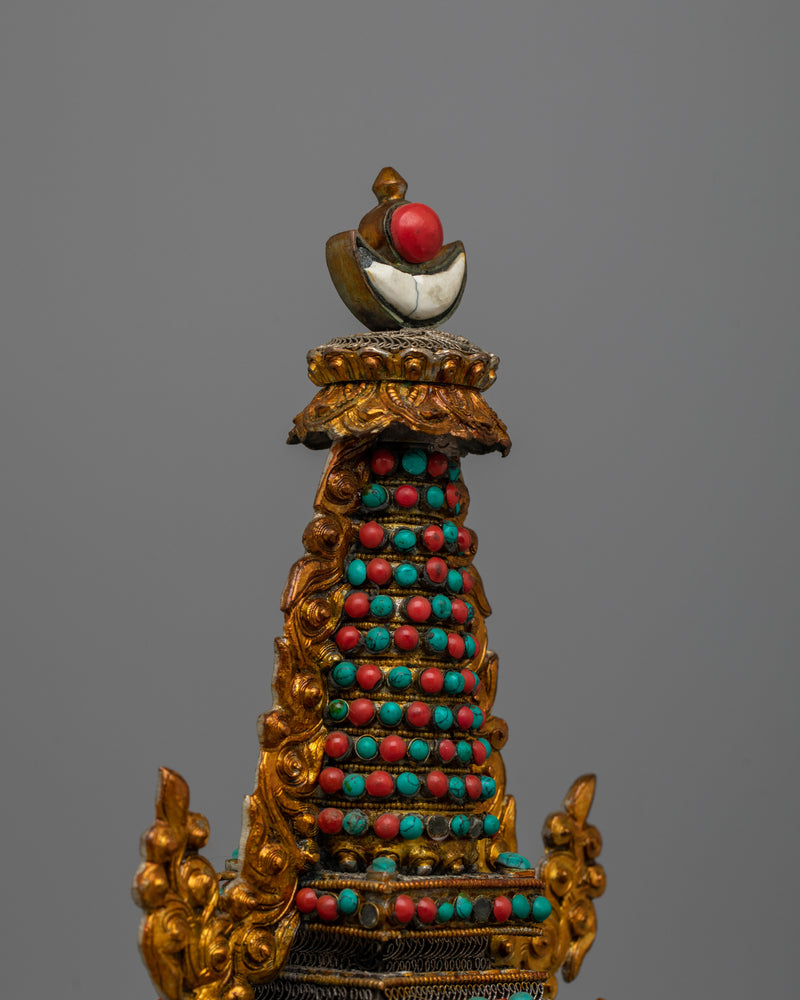 Tibetan Stupa Chorten | Symbol of Enlightenment and Spiritual Presence for Sacred Spaces