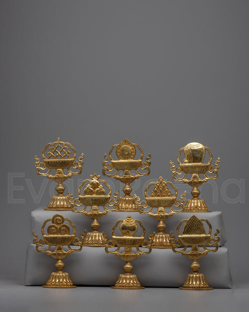 8 Auspicious Symbols of Buddhism Set | Sacred Symbols for Spiritual Devotion and Home Decor