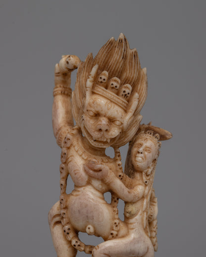 Buddhist Deity Yamantaka With Consort Yami Statue | The Essence of Yamantaka’s Fearlessness and Protection