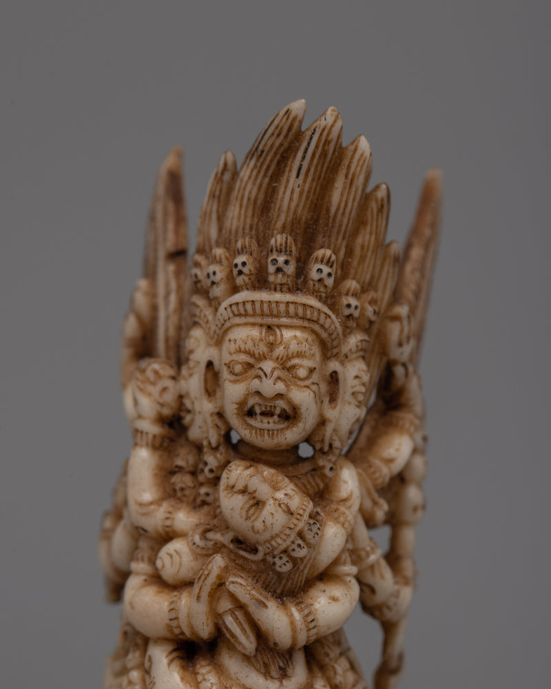 Dorje Phurba Vajrakilaya Statue | Tibetan Fierce Yidam Deity Sculpture for Spiritual Protection