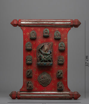 Palden Lhamo Wall Wood Hanging | Embrace the Essence of the Fierce Protector Deity