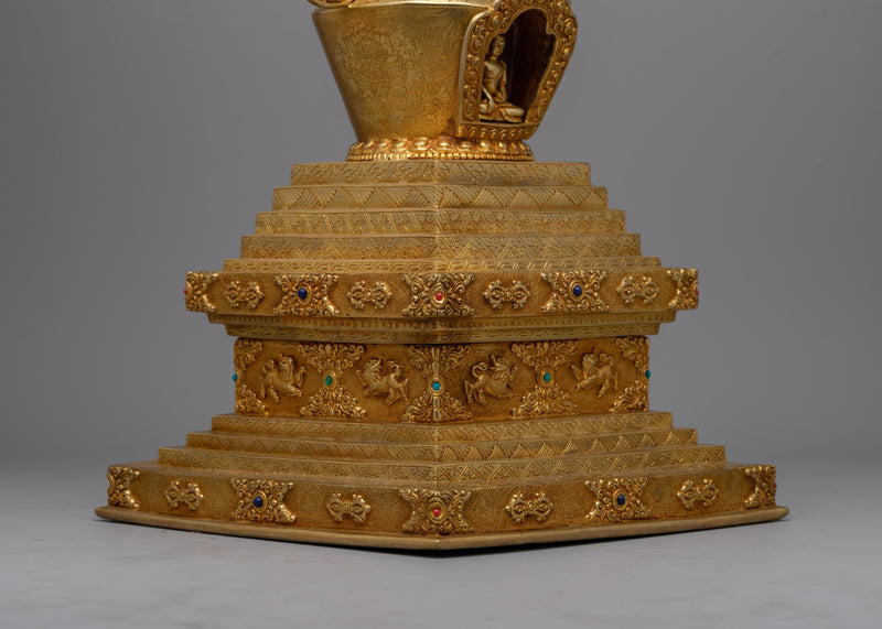 Stupa Chorten Buddhism | Handcrafted Symbol of Buddhist Wisdom and Tranquility