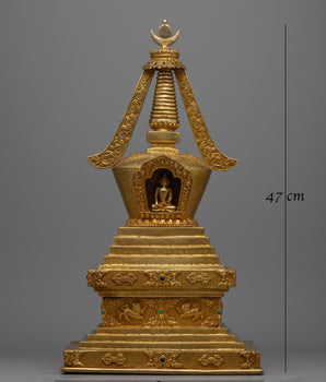 Stupa Chorten Buddhism | Handcrafted Symbol of Buddhist Wisdom and Tranquility