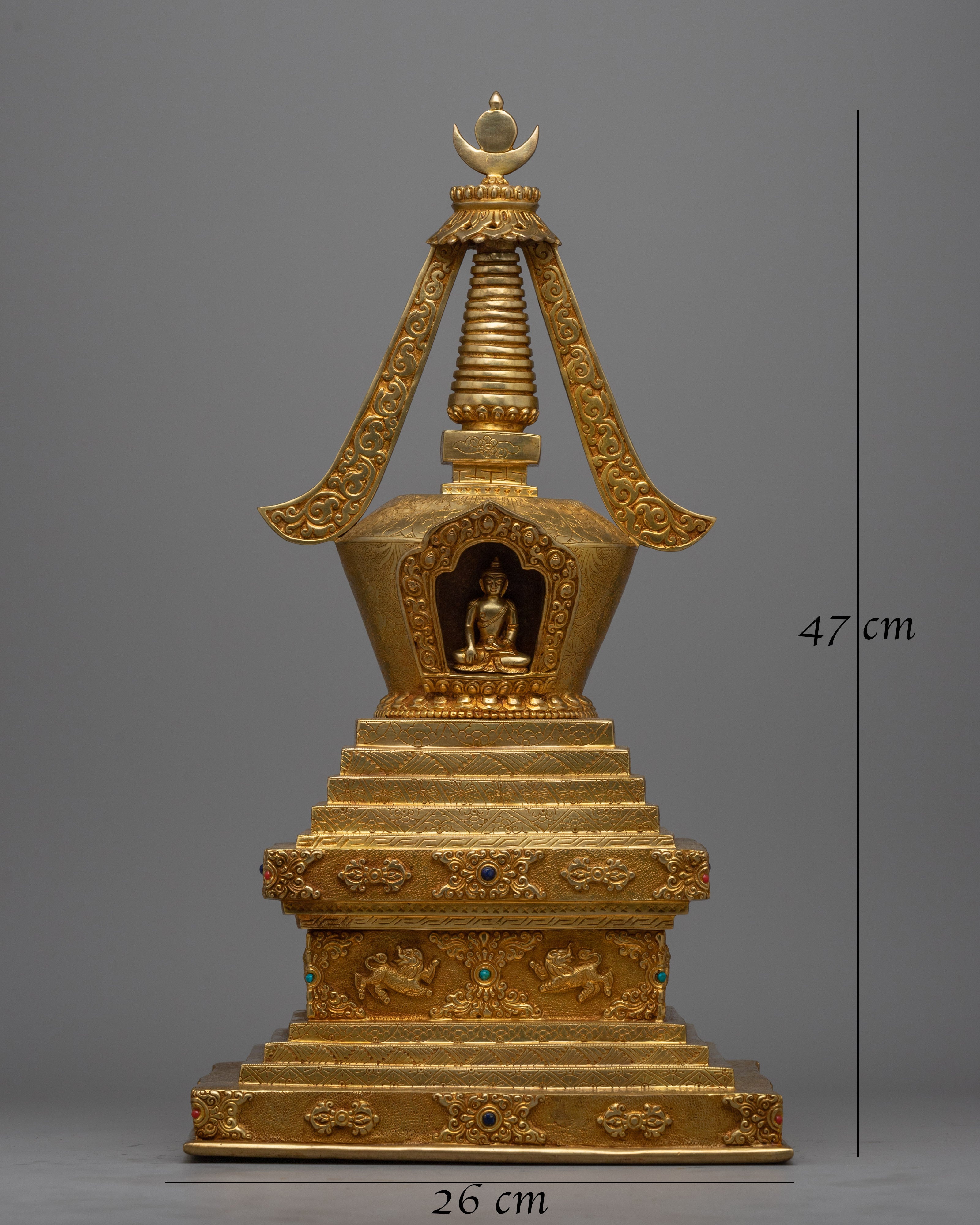Stupa Chorten Buddhism | Handcrafted Symbol of Buddhist Wisdom and Tranquility