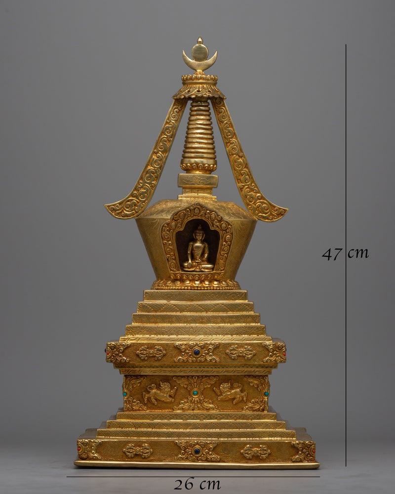 Stupa Chorten Buddhism | Handcrafted Symbol of Buddhist Wisdom and Tranquility