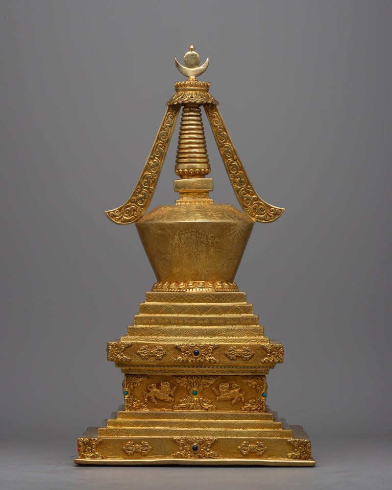 Stupa Chorten Buddhism | Handcrafted Symbol of Buddhist Wisdom and Tranquility