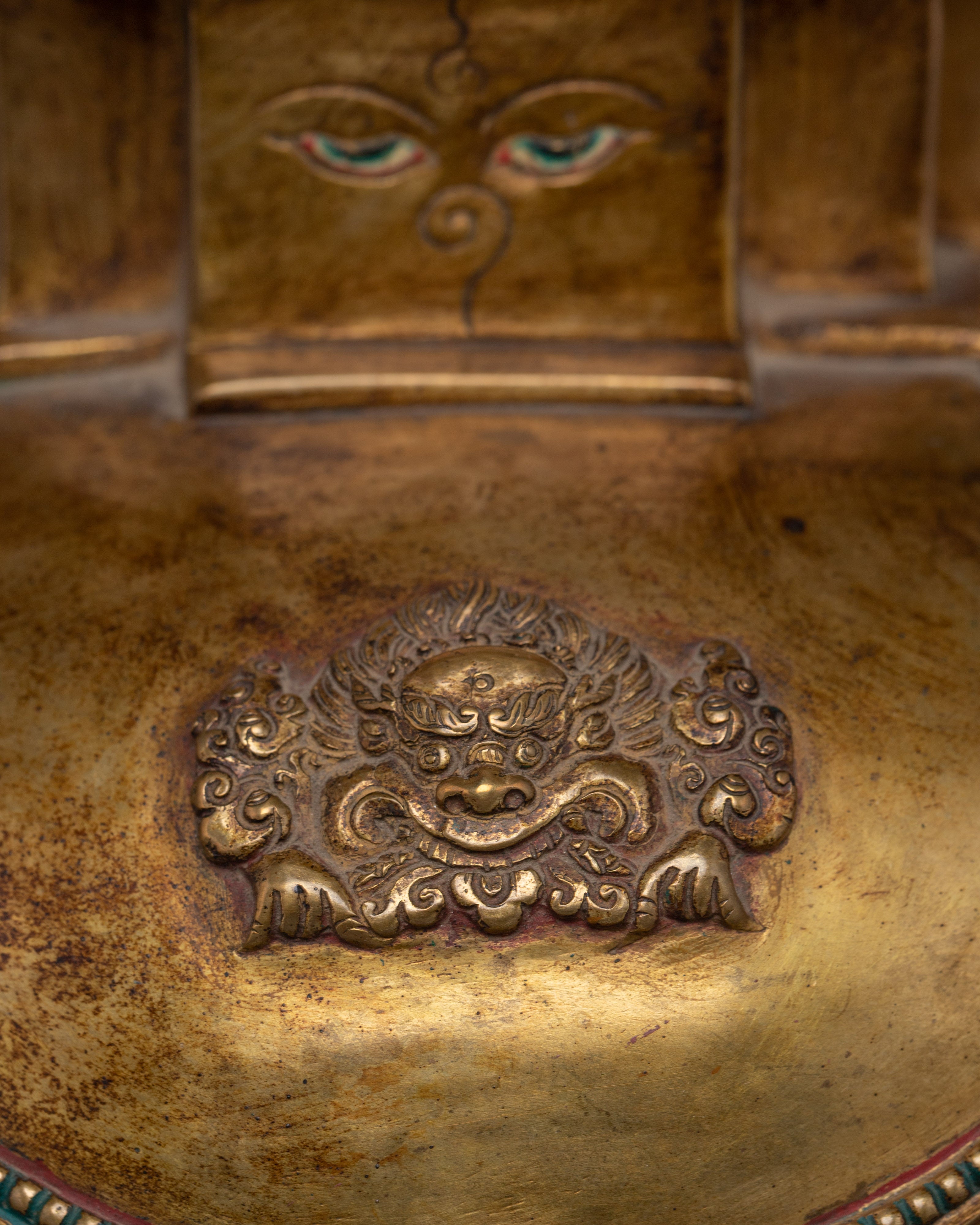 Buddhist Stupa Statue | Handcrafted Tibetan Symbol of Harmony and Wisdom