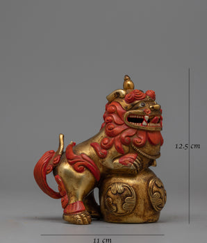 Foo Dog Lion Chinese Figurine | Handcrafted Sculptures for Strength and Courage