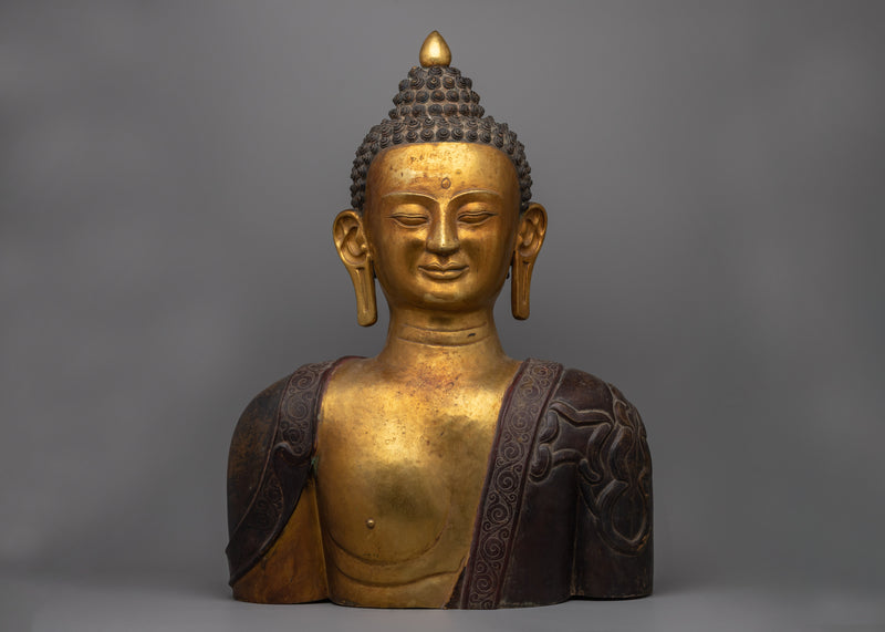 Copper Buddha Head Statue | Buddha’s Tranquil Presence in Your Home Decor