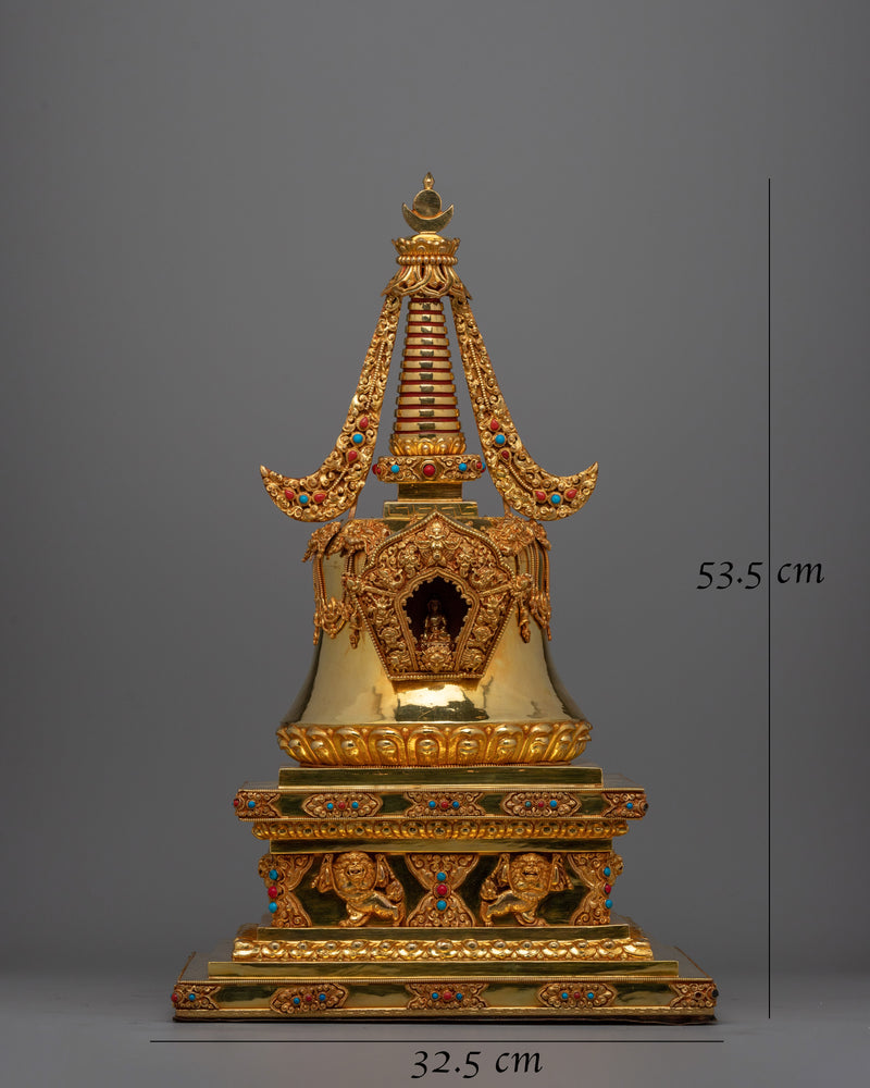 Nirvana Stupa Statue | Beautifully Crafted to Represent the Ultimate State of Enlightenment