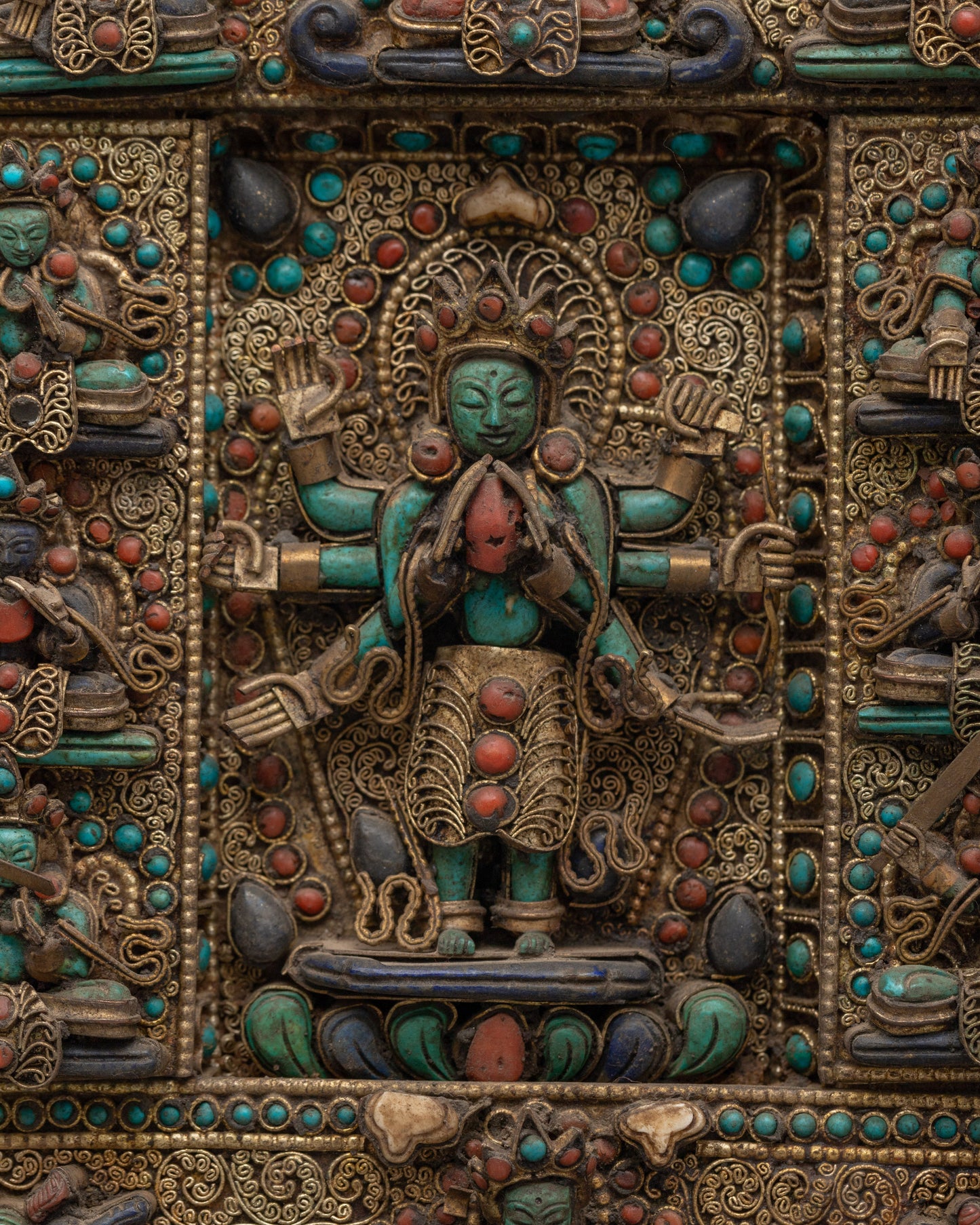 1000 Armed Chenresig Metal Thangka Wall Hanging | Stunning Wall Hanging for Buddhist Decor