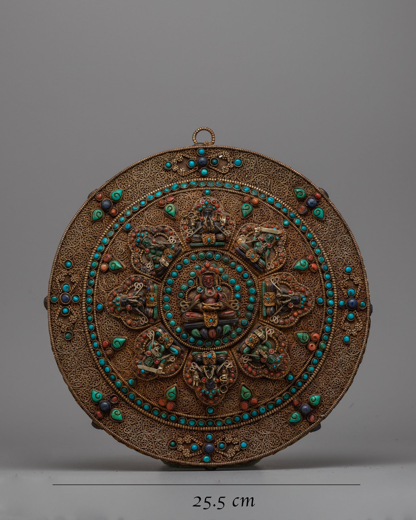 Round Deity Copper Wall Hanging | Ideal for Adding Sacred Symbolism to Any Room