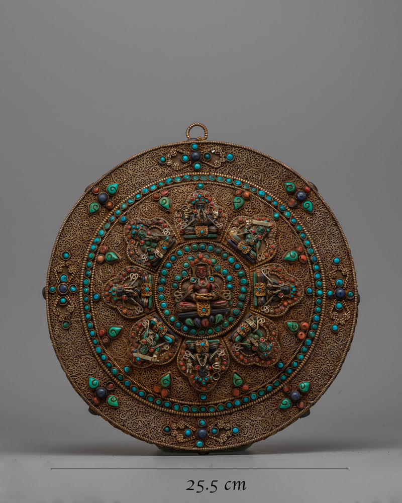 Round Deity Copper Wall Hanging | Ideal for Adding Sacred Symbolism to Any Room