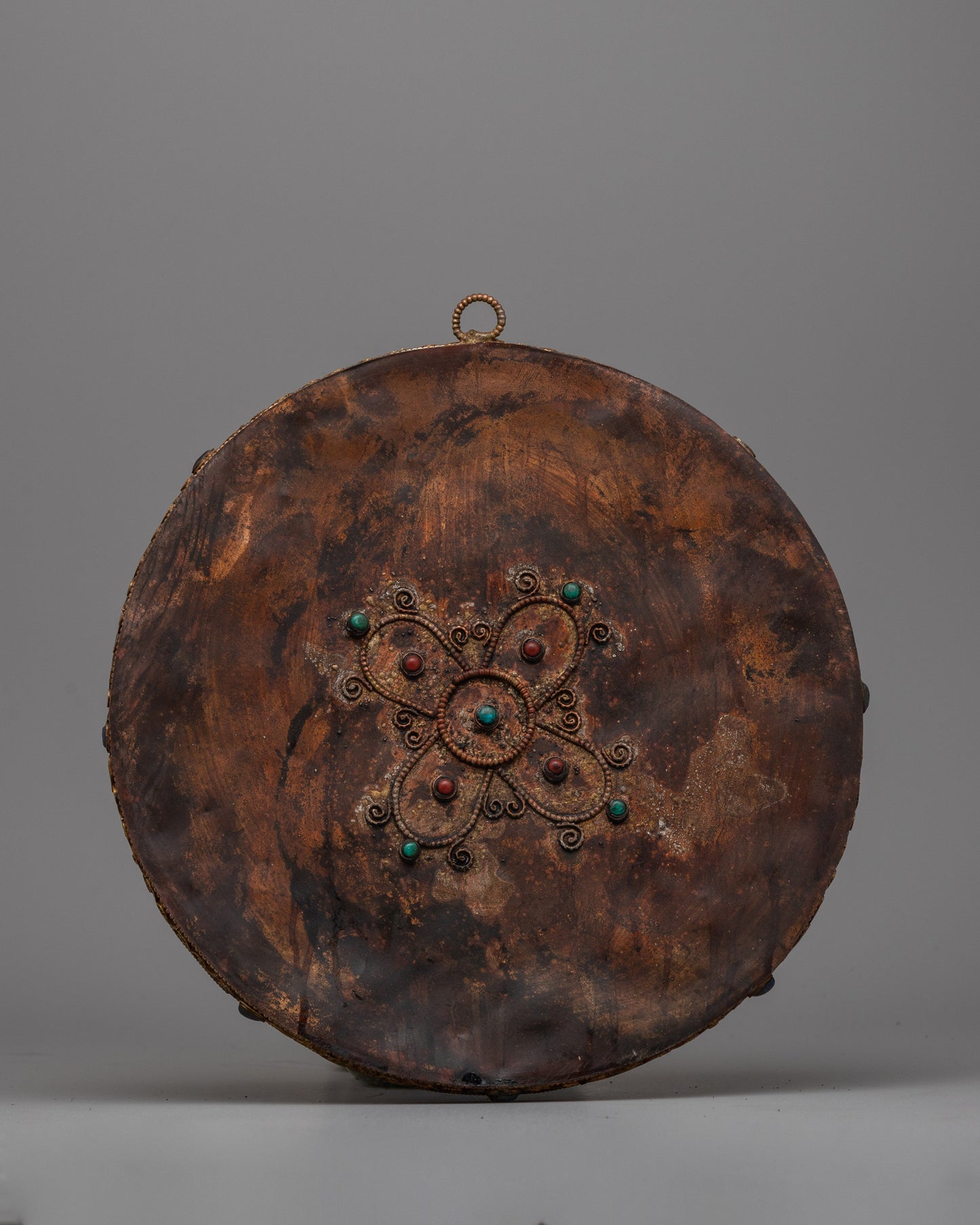 Round Deity Copper Wall Hanging | Ideal for Adding Sacred Symbolism to Any Room