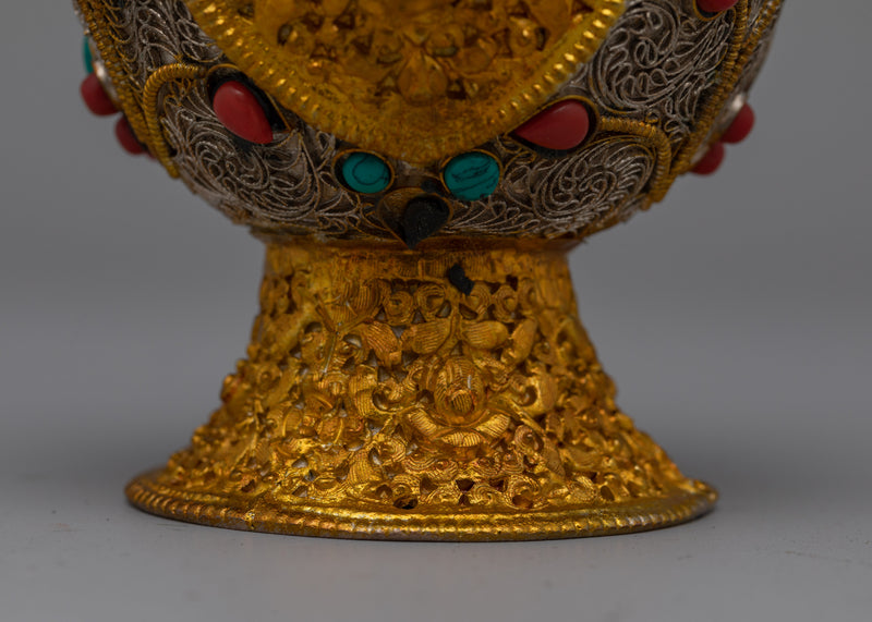 Traditional Tibetan Bhumba | Authentic Handcrafted Ritual Vessel