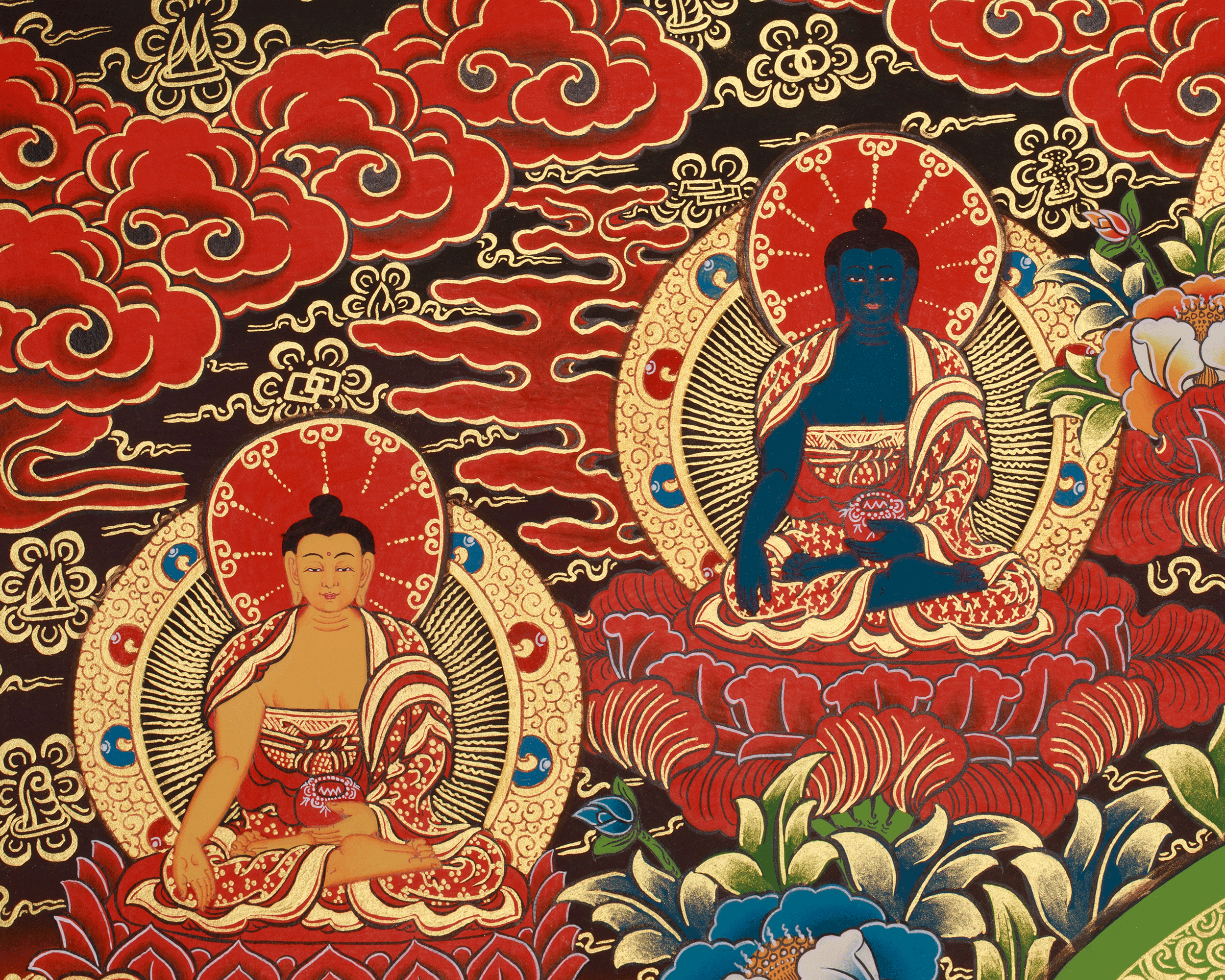 Himalayan Art of Manjushri | Sacred Thangka of Wisdom and Enlightened Clarity