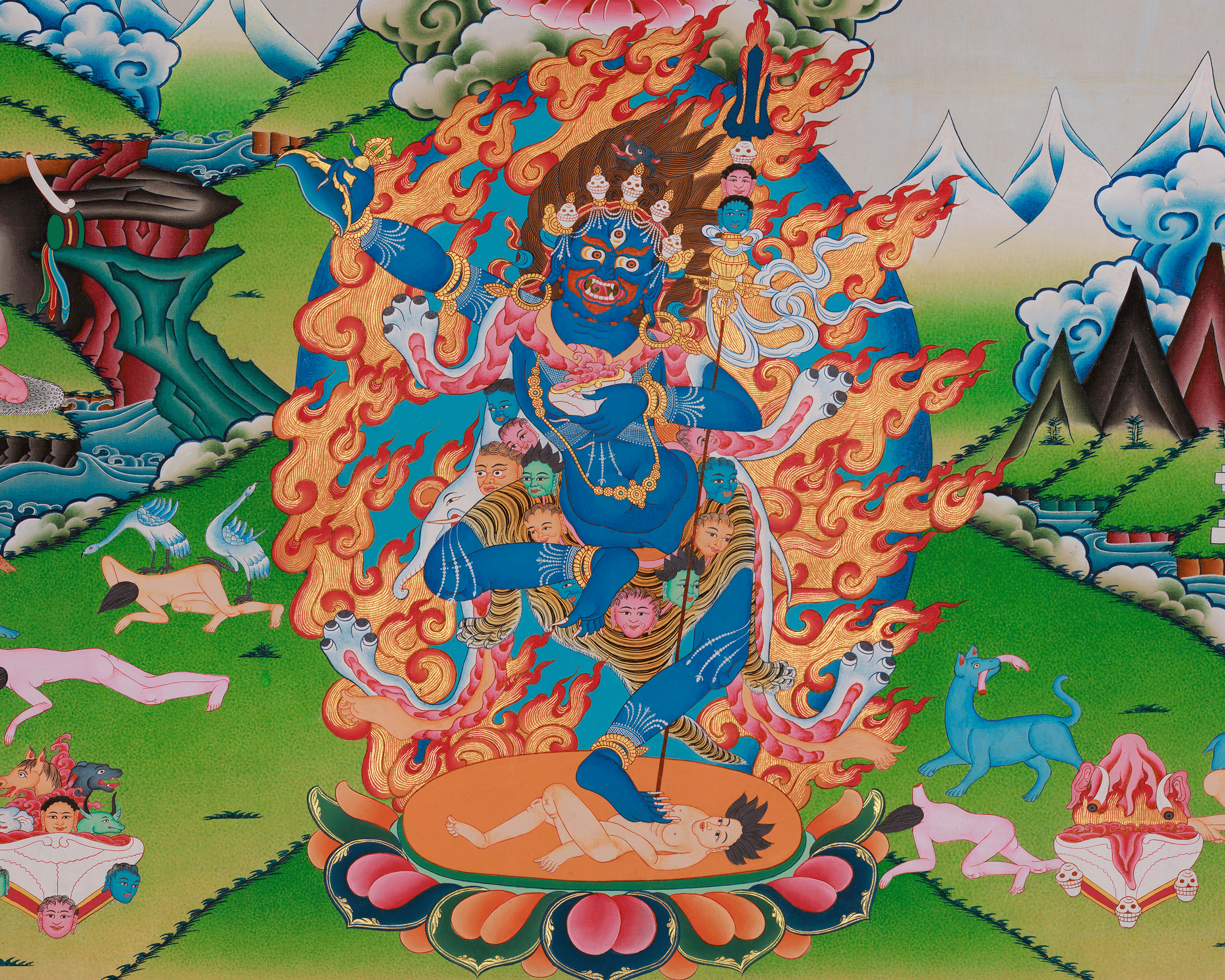 Tibetan Vajrayogini Thangka | Wisdom and Transformation Deity
