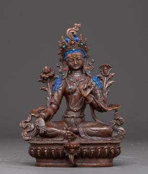 Handmade Mother Green Tara (Shyama Tara) Statue