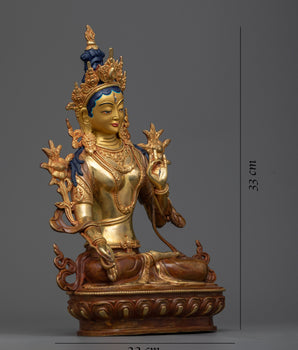 Female Goddess White Tara Statue