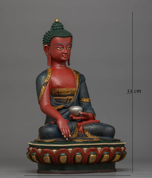 Colored Shakyamuni Buddha Statue | A Vivid Embodiment of Enlightenment