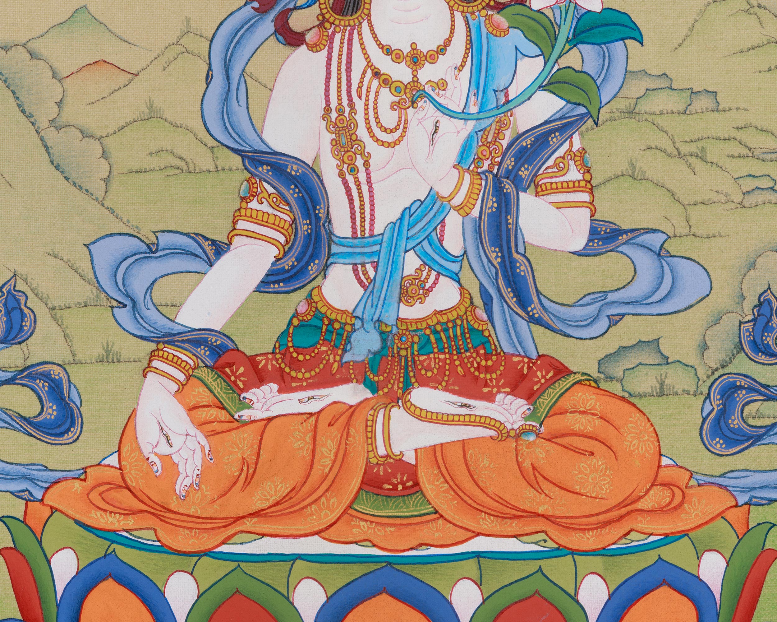 Himalayan Art Of White Tara | The Radiance of Divine Wisdom| Spiritual altar