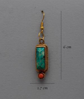 Turquoise Coral Earrings | Beautifully Designed Bohemian Earrings