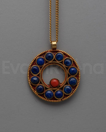 Lapis Lazuli Gold Pendant
