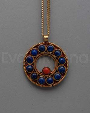 Lapis Lazuli Gold Pendant