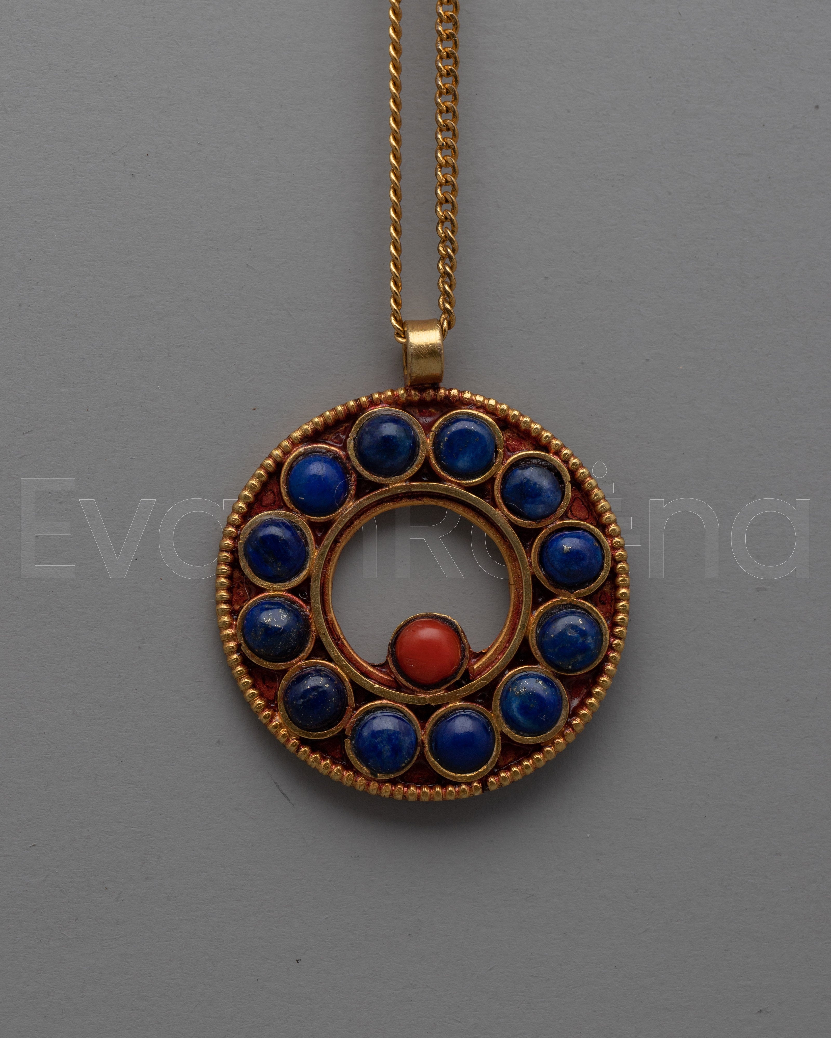 Lapis Lazuli Gold Pendant