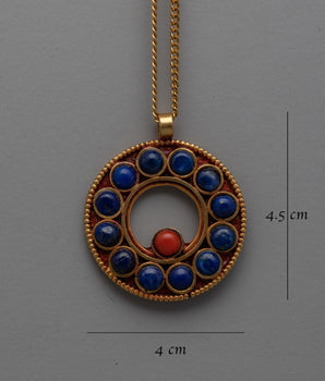 Lapis Lazuli Gold Pendant | Perfect Blend of Luxury and Style