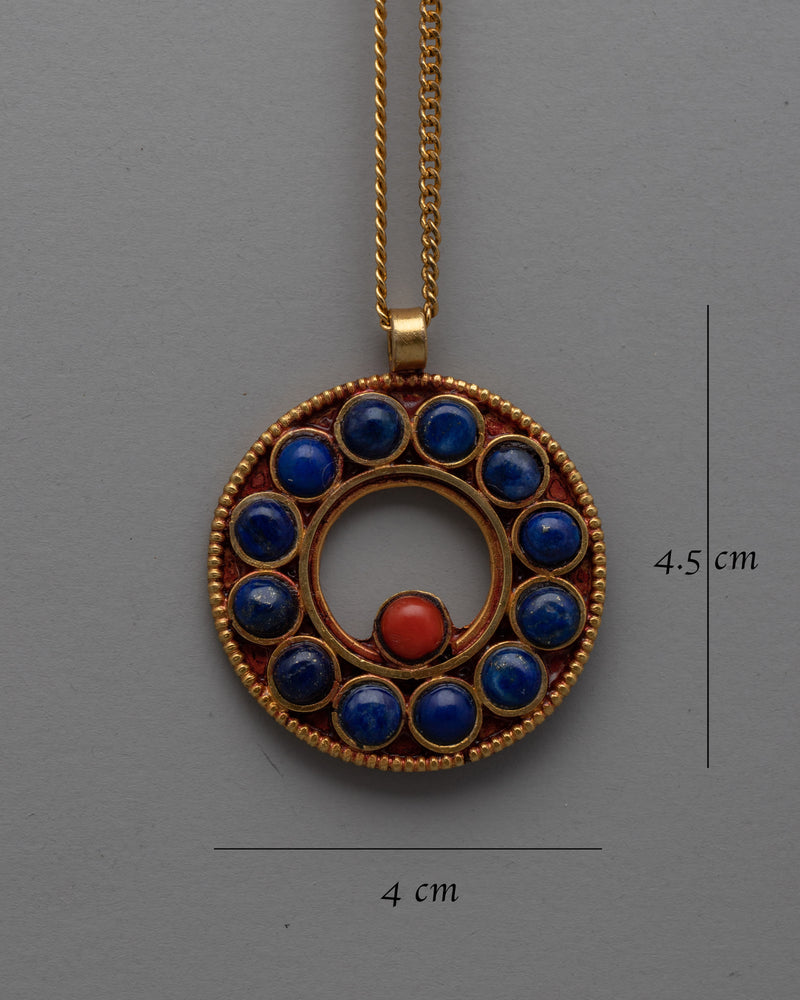 Lapis Lazuli Gold Pendant | Perfect Blend of Luxury and Style