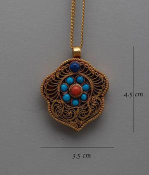 Handmade Copper Pendant | Electro Gold Plated for a Luxurious Look