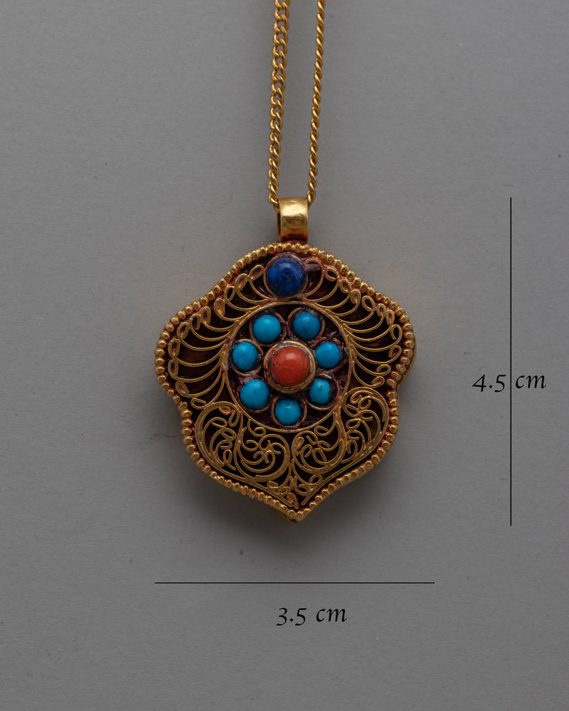 Handmade Copper Pendant | Electro Gold Plated for a Luxurious Look