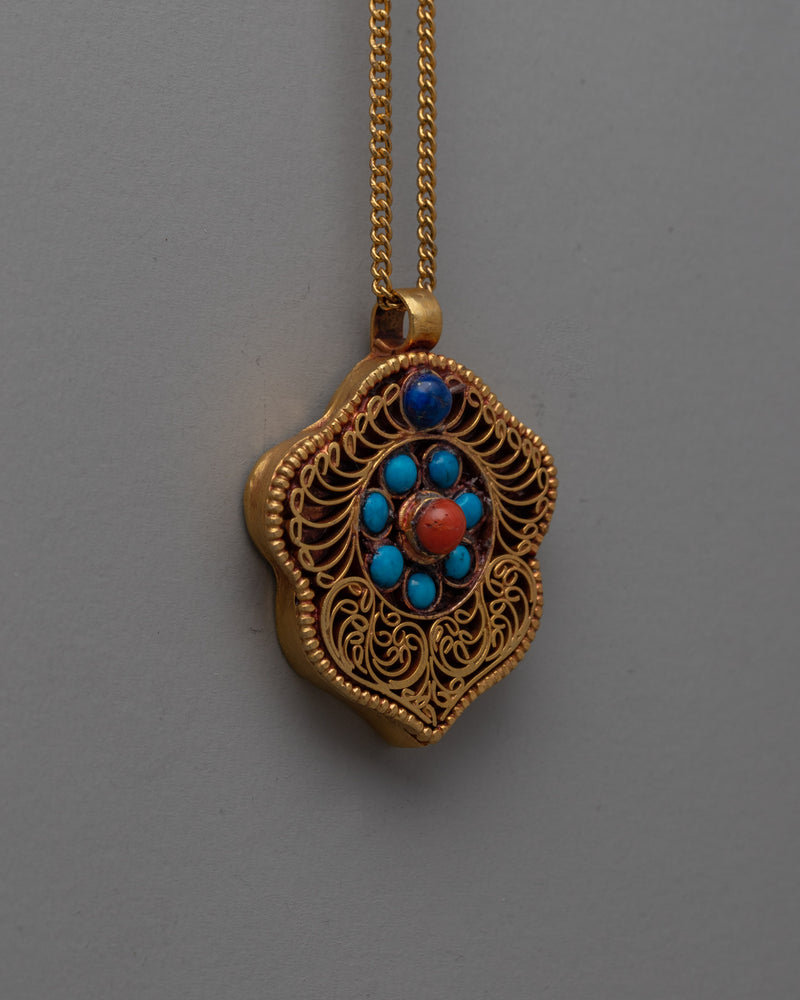 Handmade Copper Pendant | Electro Gold Plated for a Luxurious Look