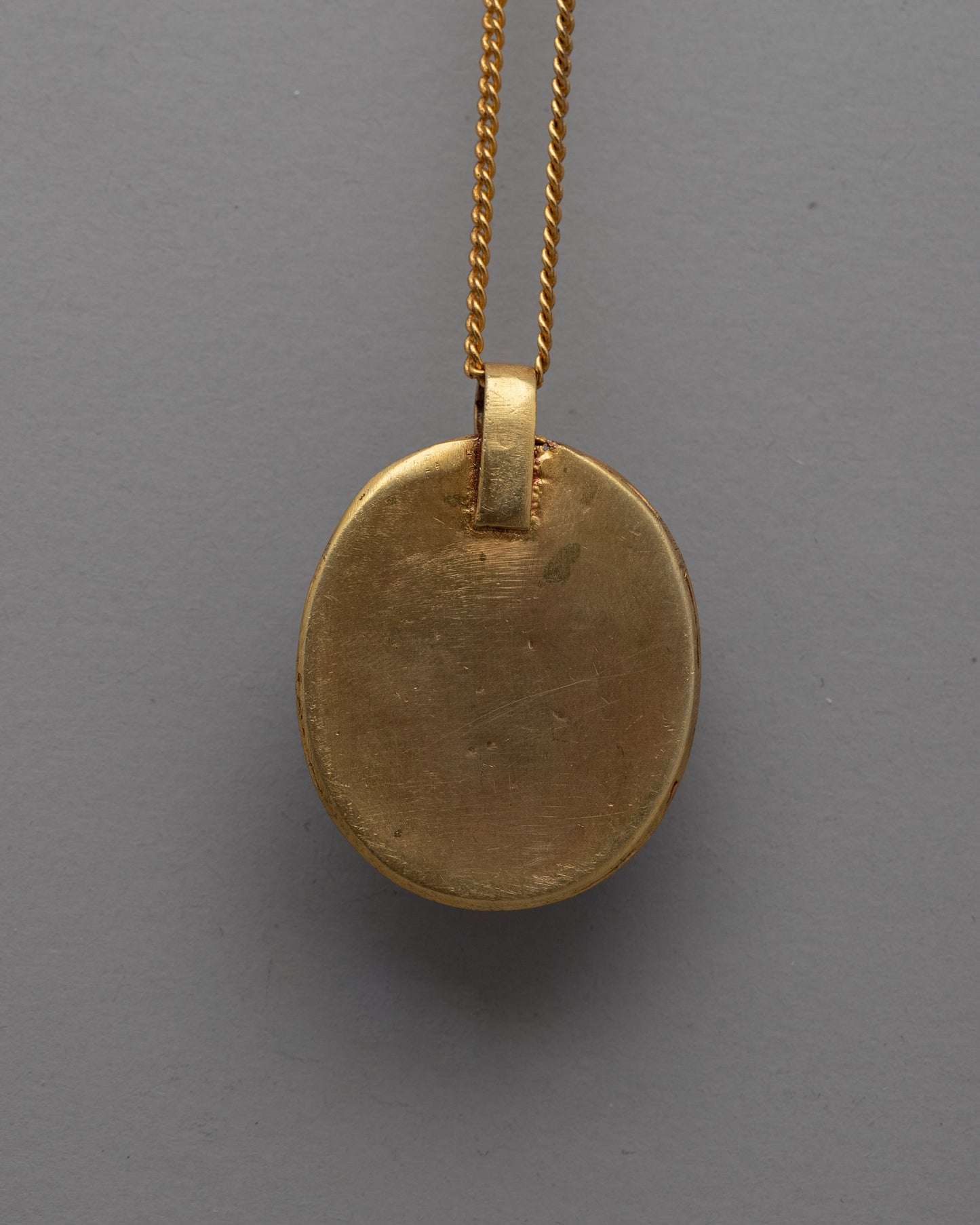 Beautiful Oval Pendant | Handmade Copper Jewelry with Gold Plated Finish