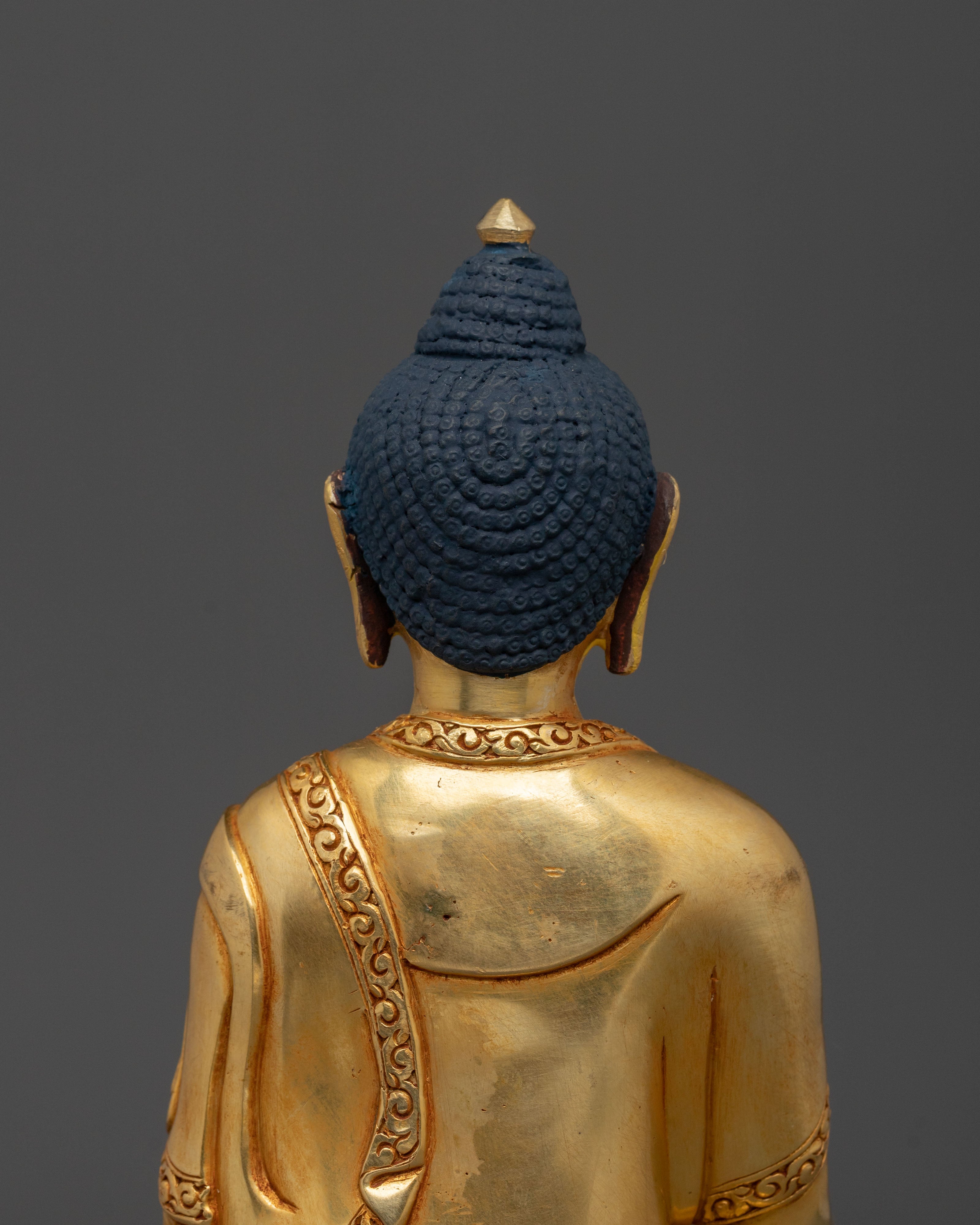 Traditional Sacred Shakyamuni Buddha Figure | Spiritual Home and Temple Decor