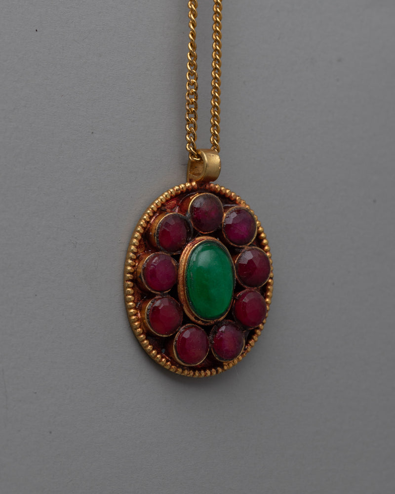 Copper Pendant Ruby | Elevate Your Style with a Touch of Luxury